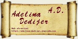 Adelina Dedijer vizit kartica